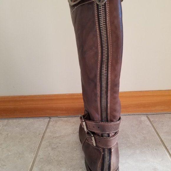 Brown Leather Motorcycle Boots Paul Smith X Triumph - Picture 3 of 5